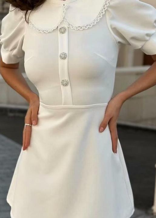 Amelie Vintage Bebe Yaka Mini Elbise