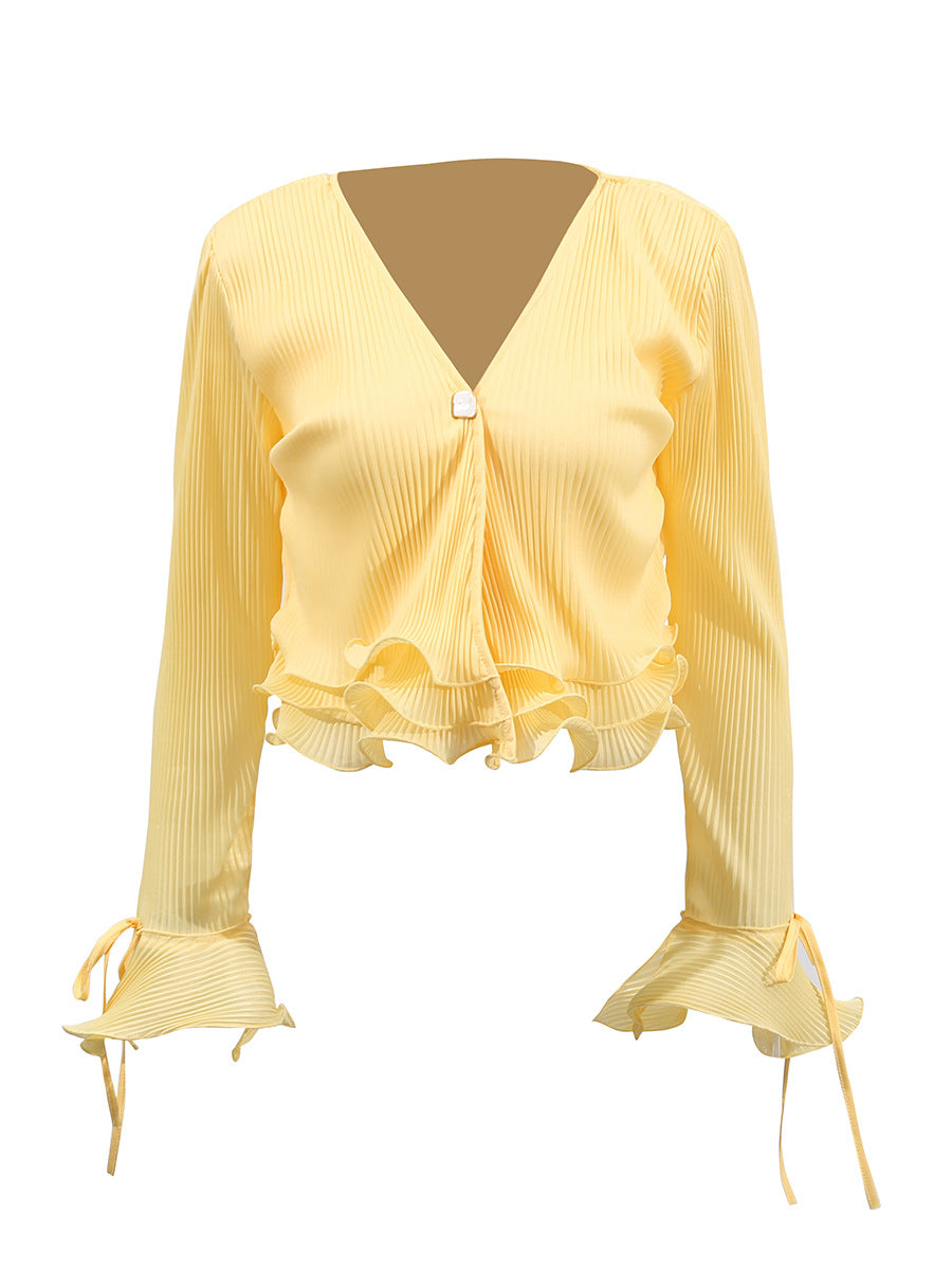 Eline Kıvrım Detay Bluz