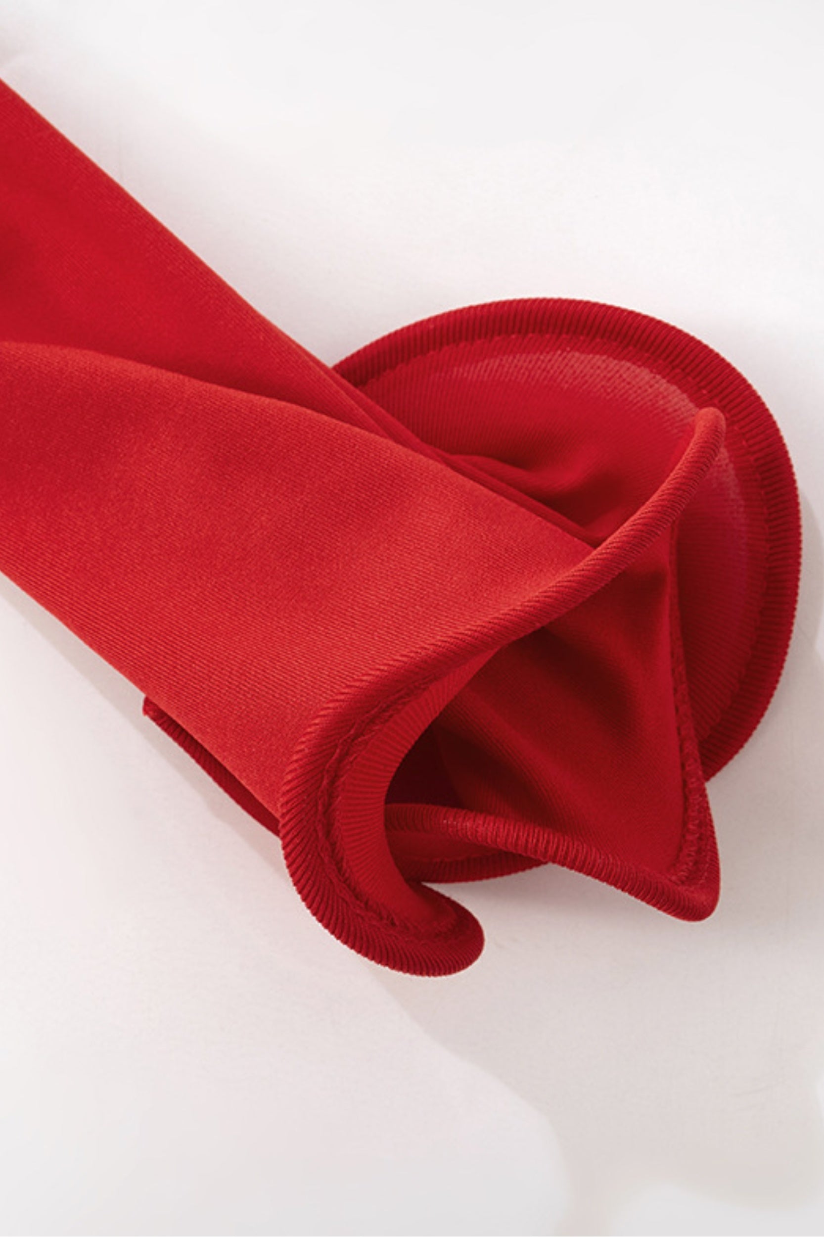 Bisiklet Yaka Asimetrik Kıvrımlı Üst