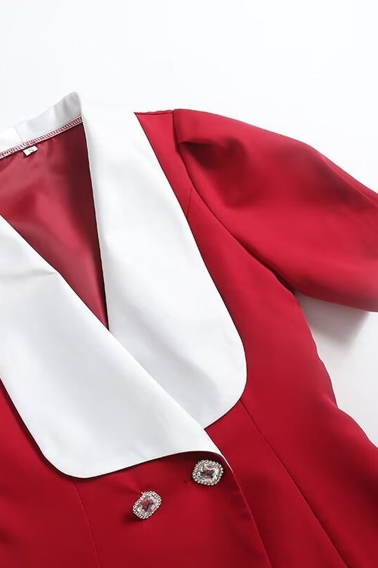 Elsie V Yaka Sırtı Açık Papyon Mini Elbise