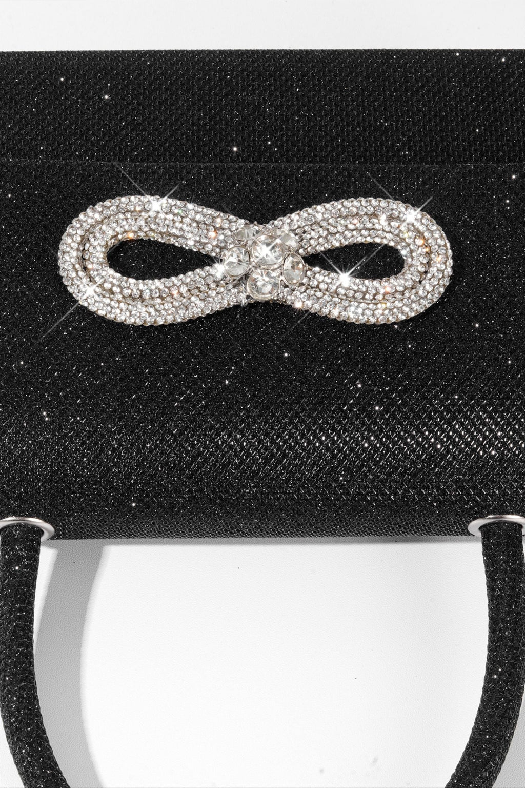 Metalik Parlak Diamante Saplı Çanta