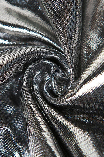 Kesikli Metalik Bodysuit