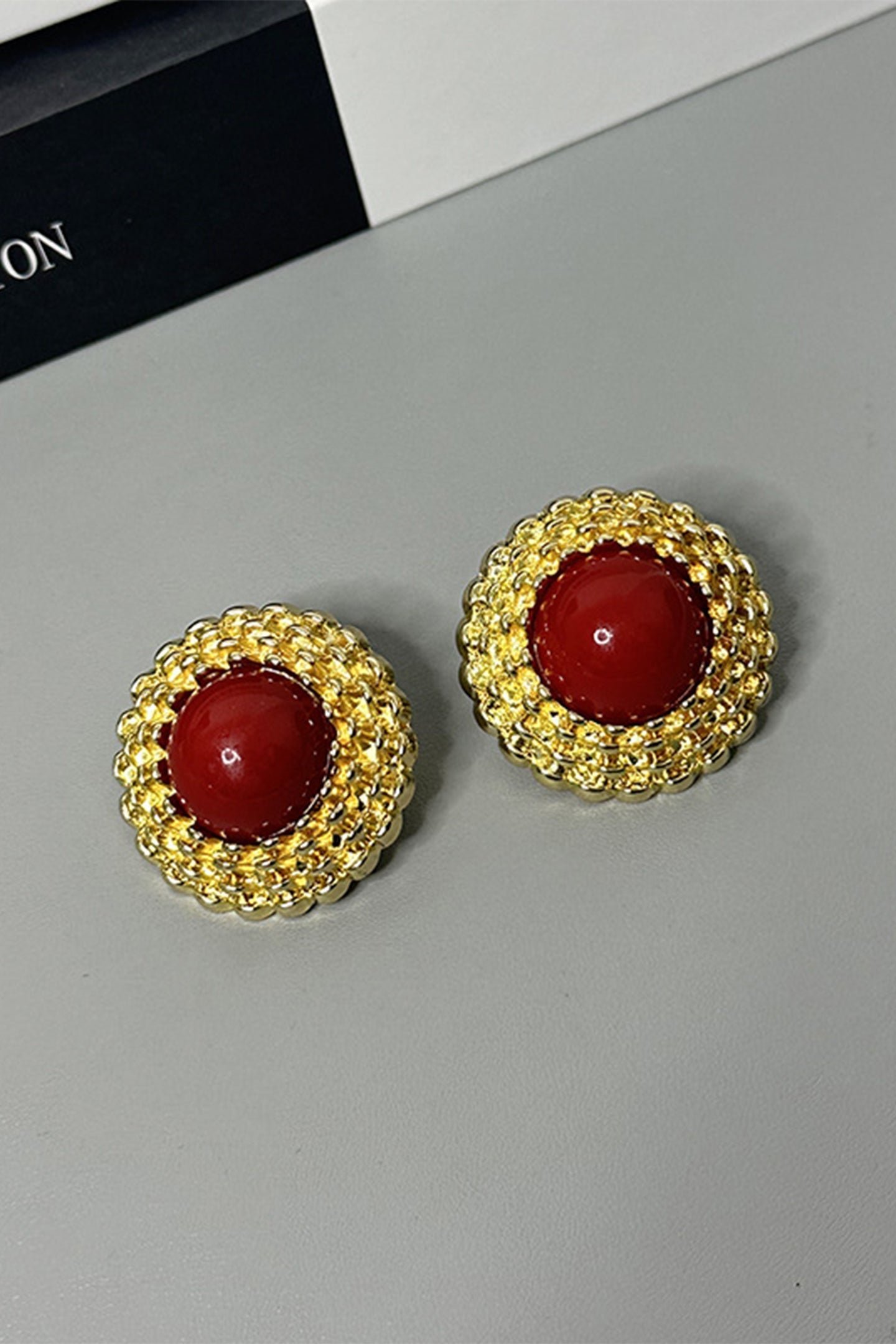 Vintage Kabaşon Alaşım Küpe