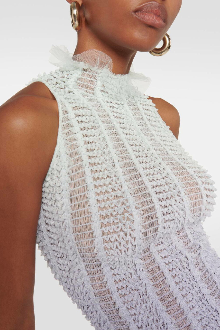 Veronica Degrade Yarı Transparan Midi Elbise