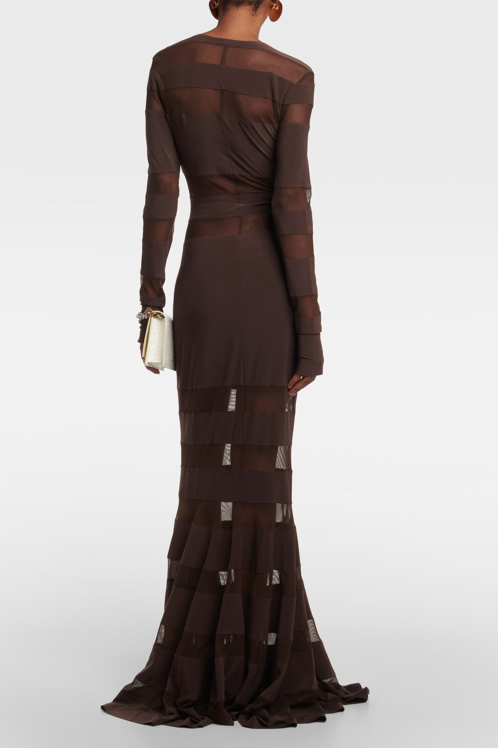 Ophelia File Ek Parçalı Bisiklet Yaka Maxi Elbise