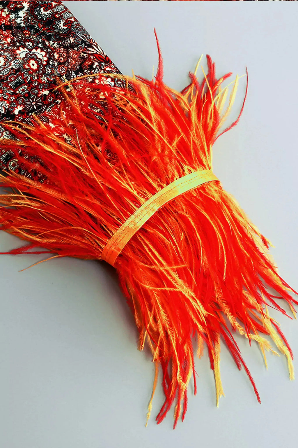 Remington Çiçekli Tüy Mini Elbise