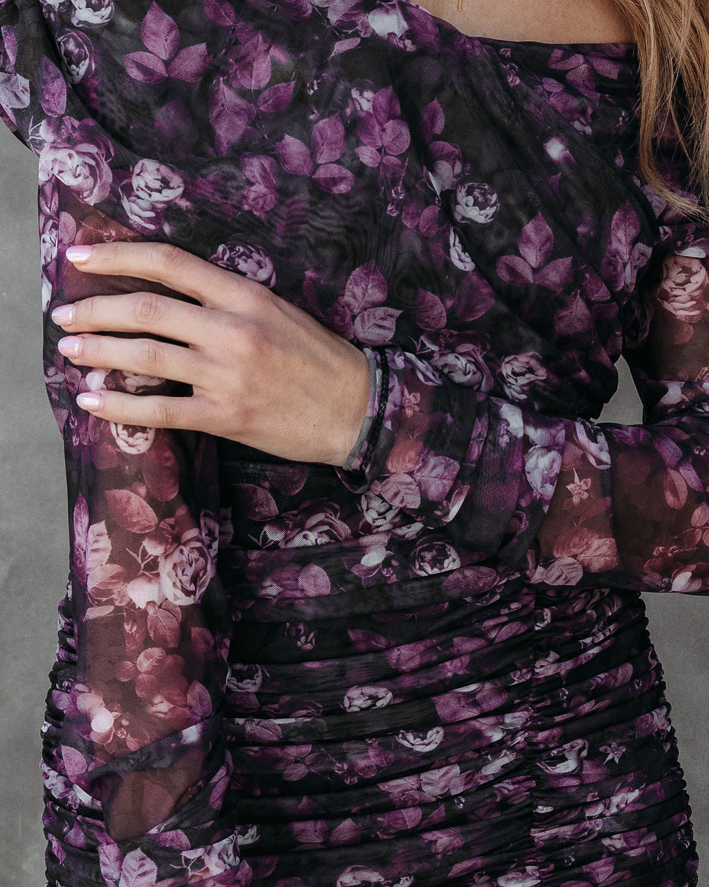 Rowena Çiçekli Dantelli Midi Elbise