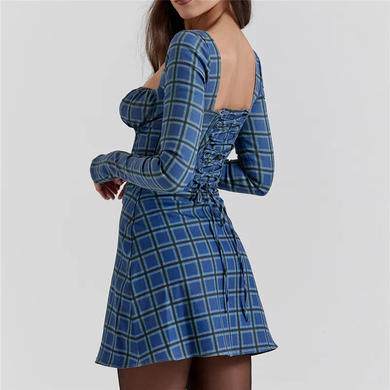 Rahat Balensiz Uzun Kollu Mini Elbise