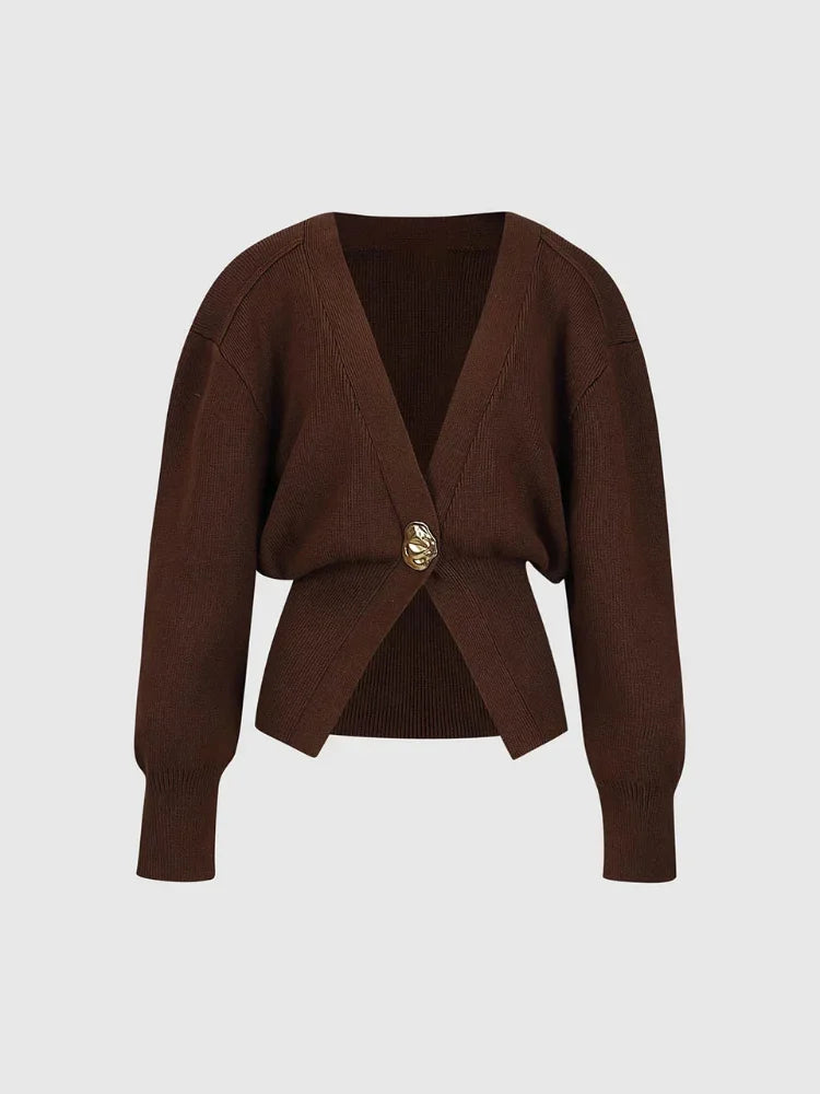 Gold Tek Düğme Hırka