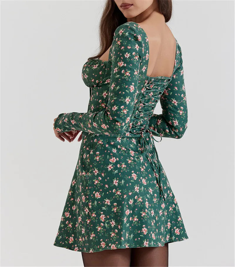 Rahat Balensiz Uzun Kollu Mini Elbise