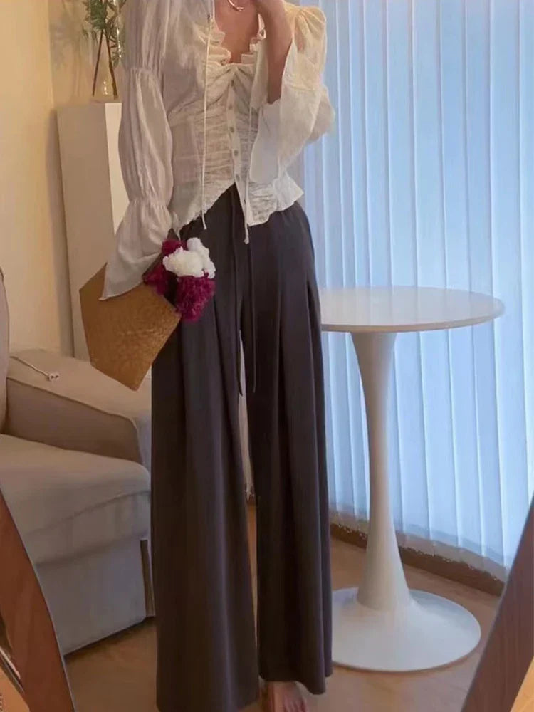 Fransız Model İspanyol Kollu Gömlek Bluz