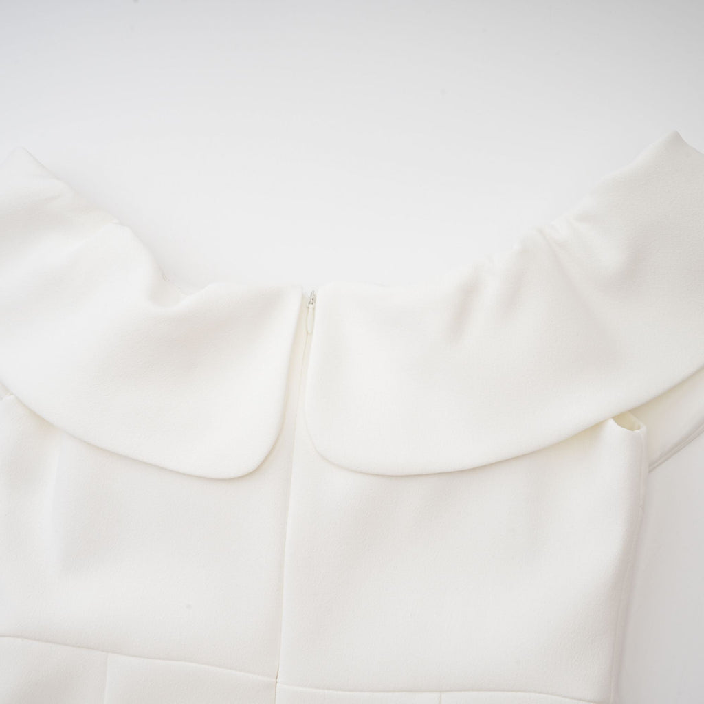 Victoire fiyonk detaylı mini elbise
