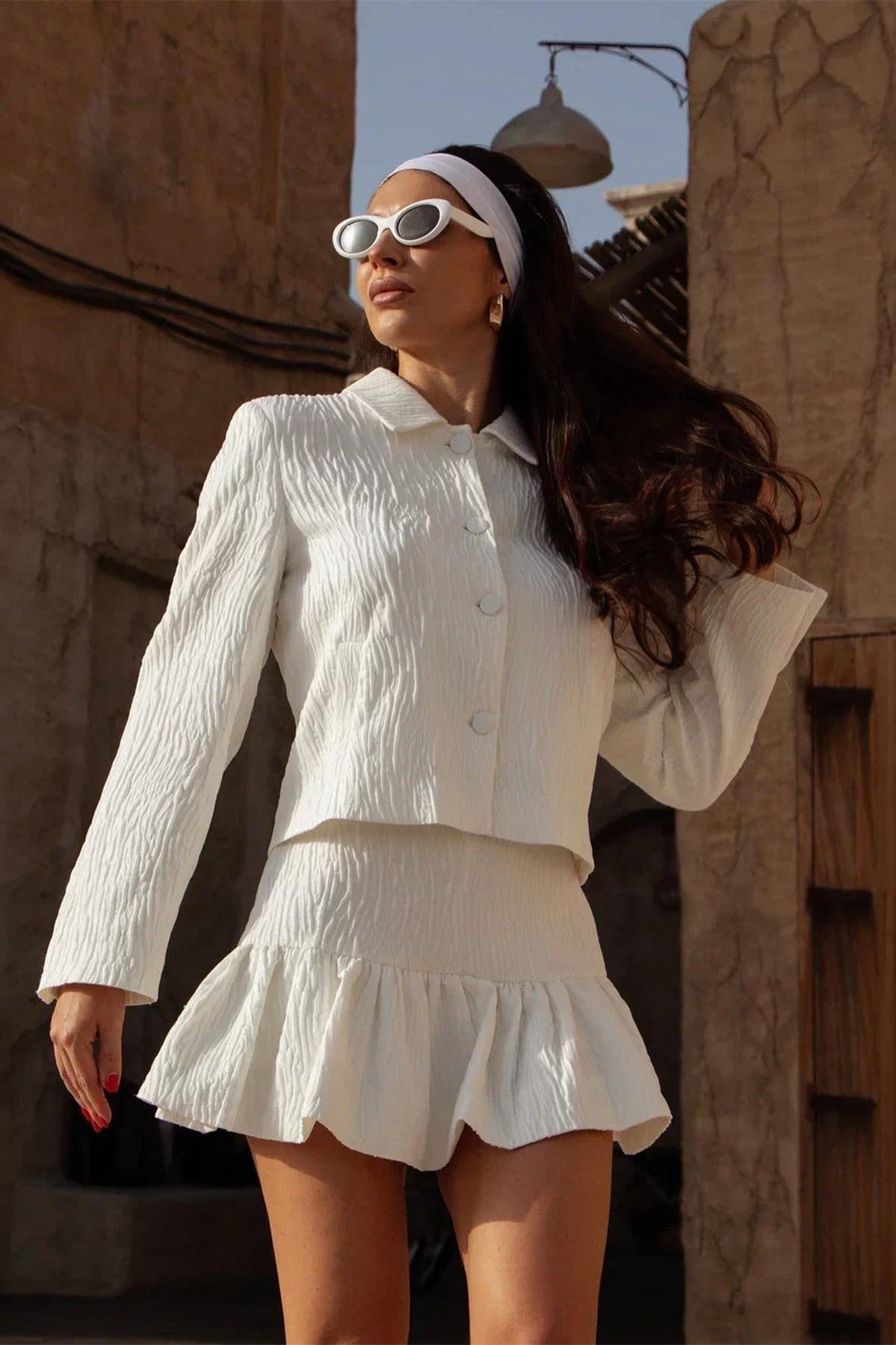 Denise Yaka Blazer Dokulu Takım