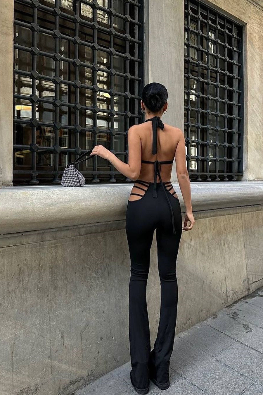 Amanda Halter Kesikli Tulum