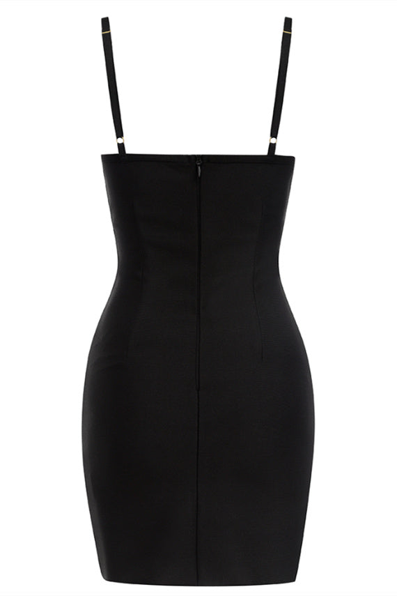 Belinda Kristal Taşlı Çiçek Mini Elbise