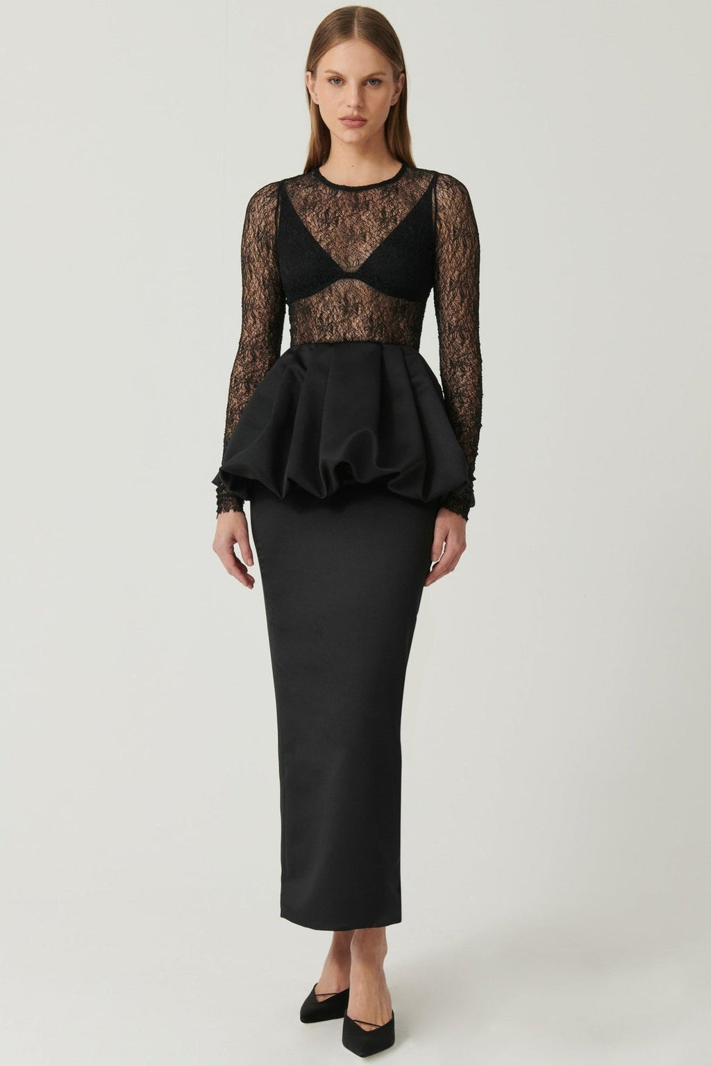 Emily Yarı Transparan Dantel Body Set