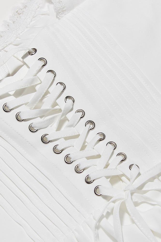 Agnes Dantelli Korse Mini Puf Elbise