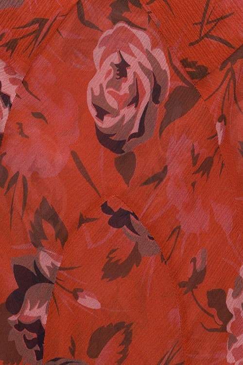 Alison Çiçek Baskılı U Yaka Uzun Elbise