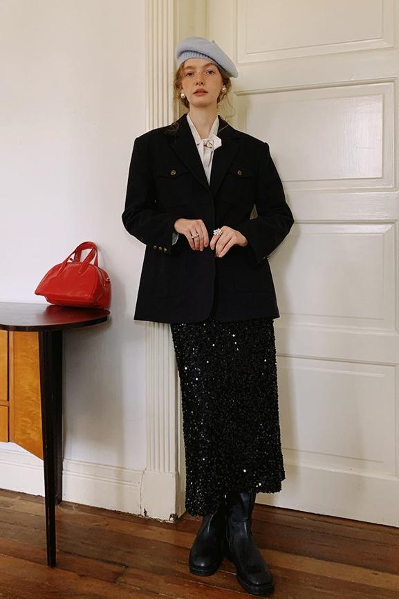 Alva Payet Midi Kılıf Etek