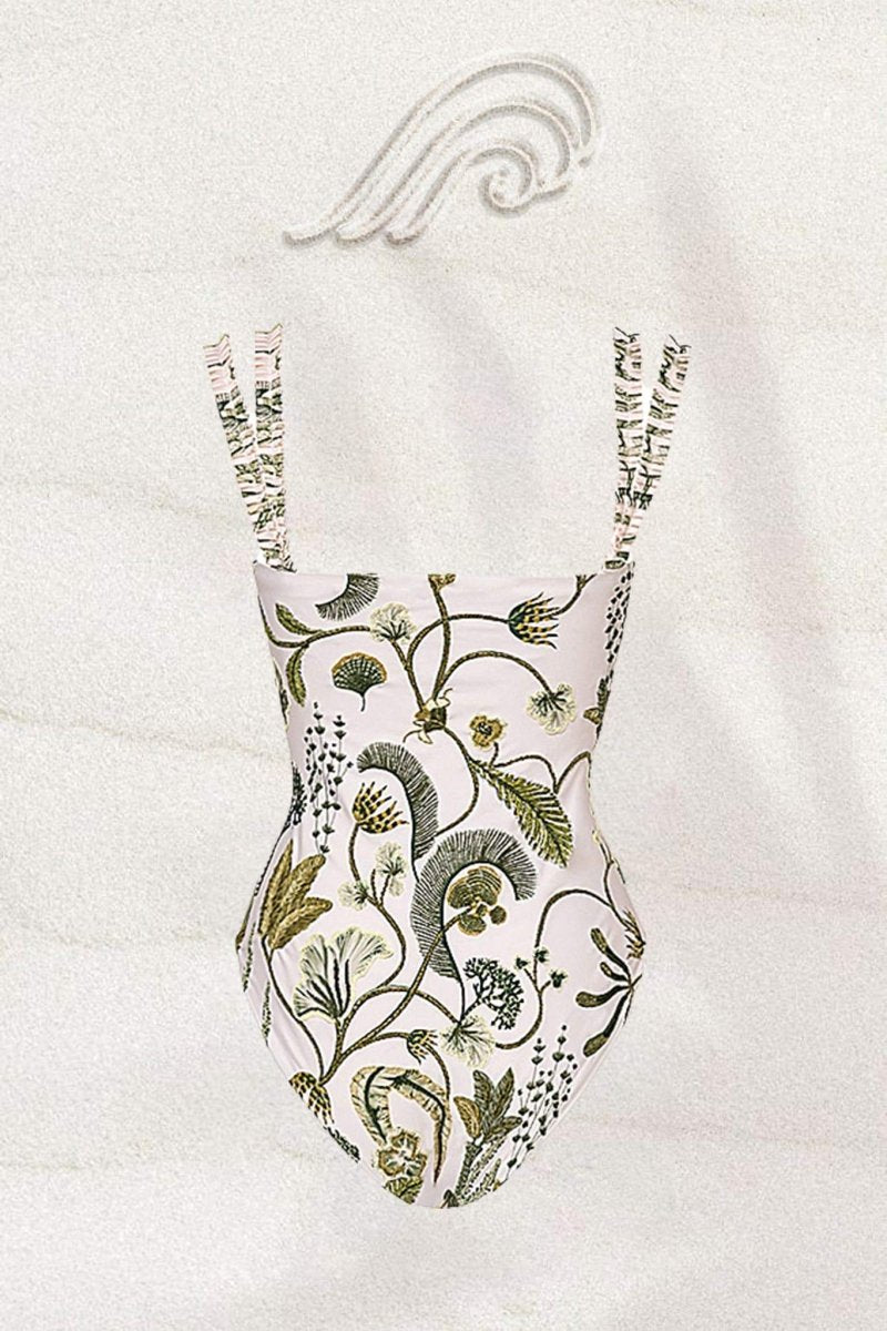 Amelia Bitki Baskılı İkili Yüzme Seti