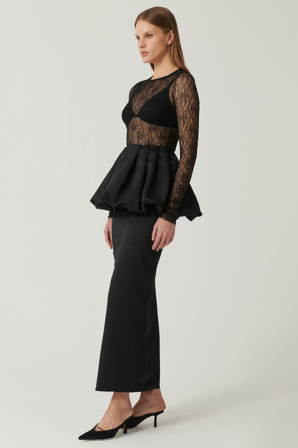 Emily Yarı Transparan Dantel Body Set