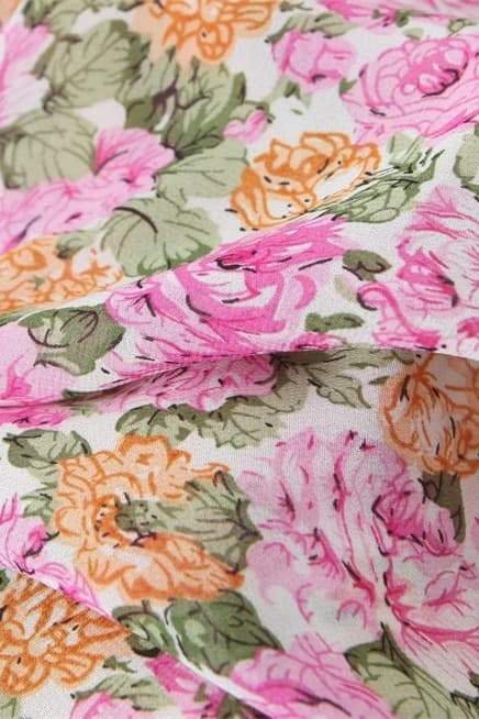 Angelica Baskılı Büzgülü Maxi Slip Elbise