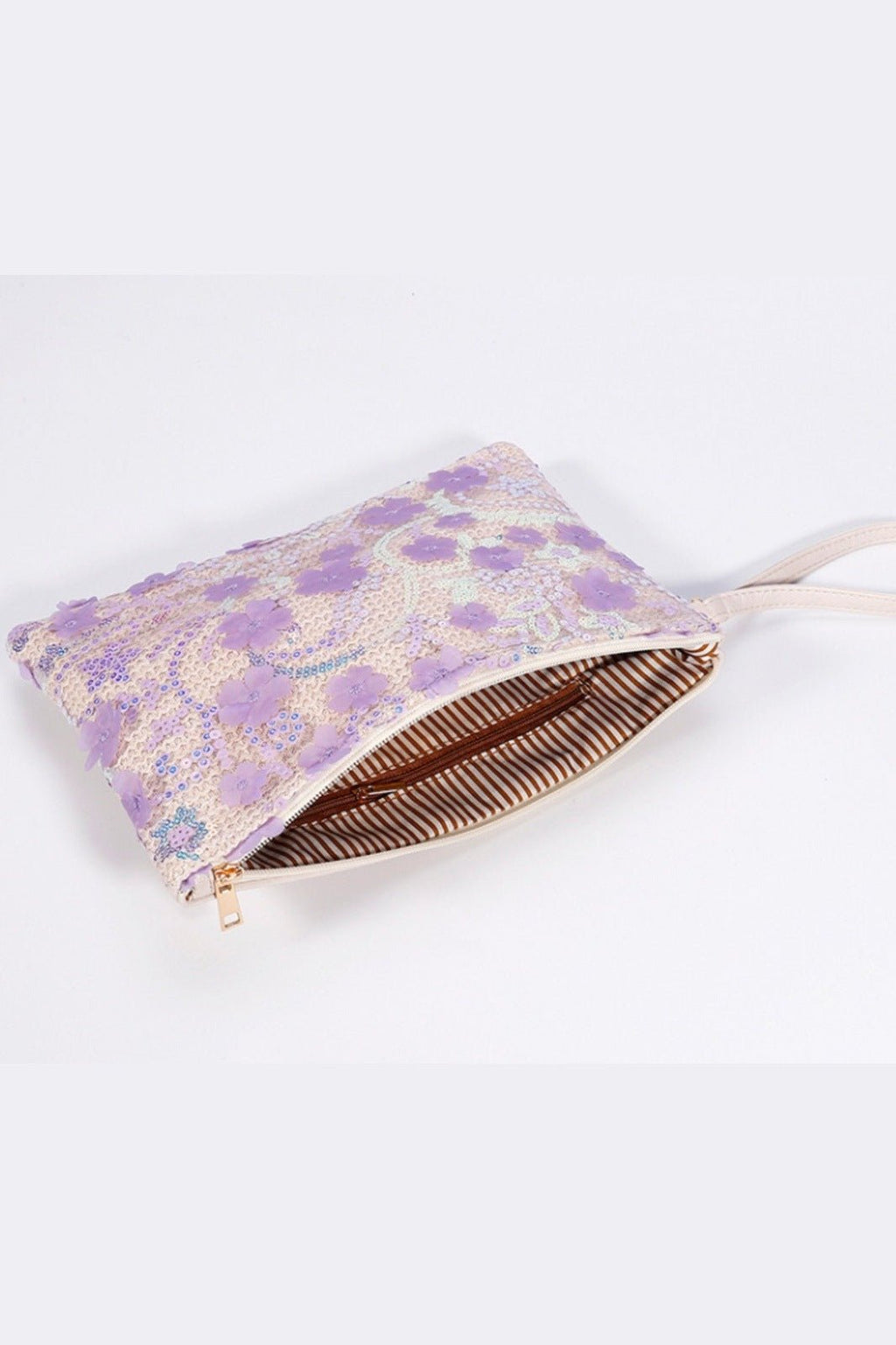 Angie Decor Çiçek Hasır Debriyaj Çanta