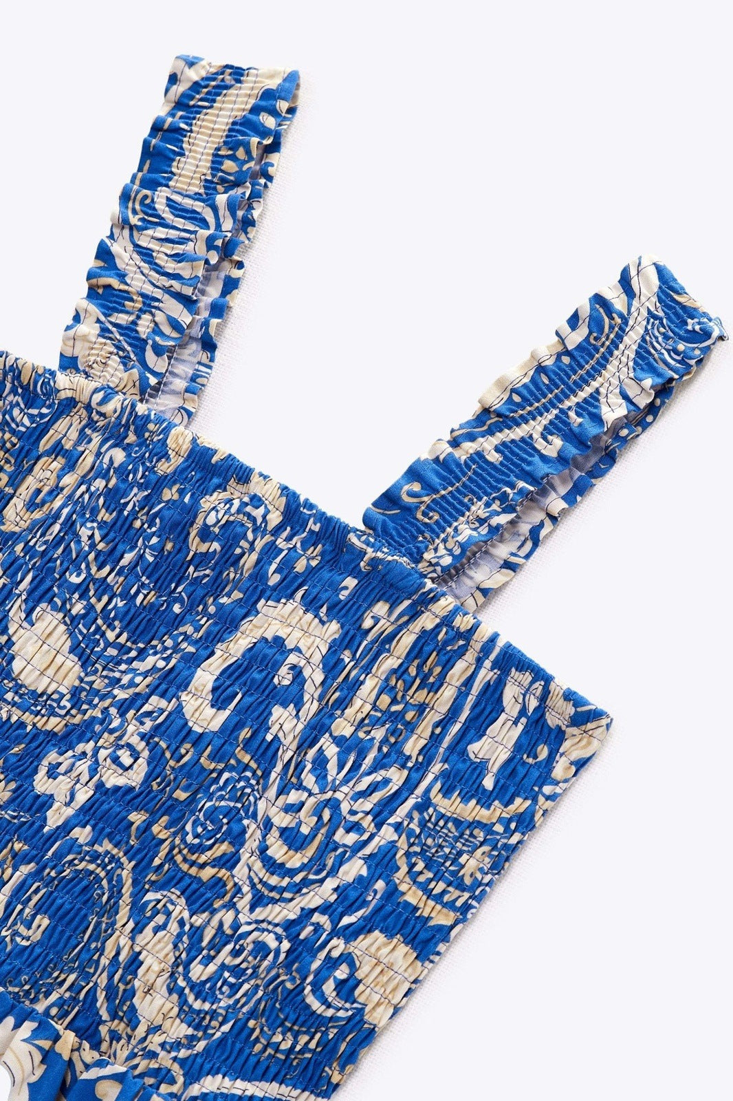 Aurelian Büzgülü Korse Askılı Flare Midi Elbise