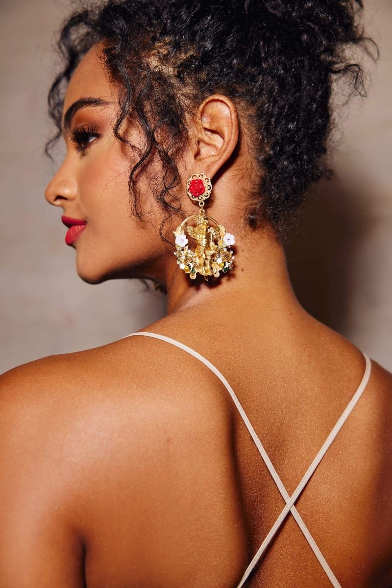 Barok Aşk Tanrısı Melek Küpe