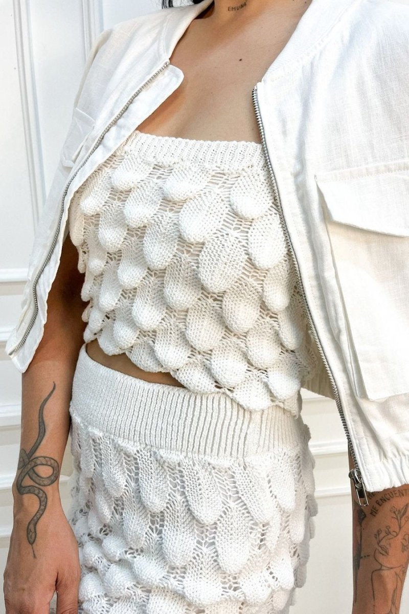 Belinda Balık Pulu Örgü Takım