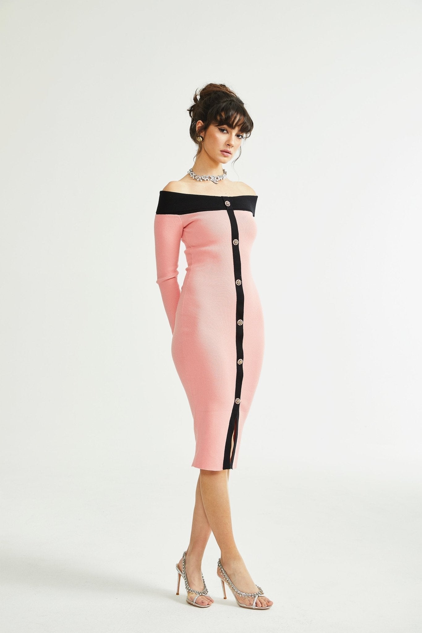 Carine midi elbise