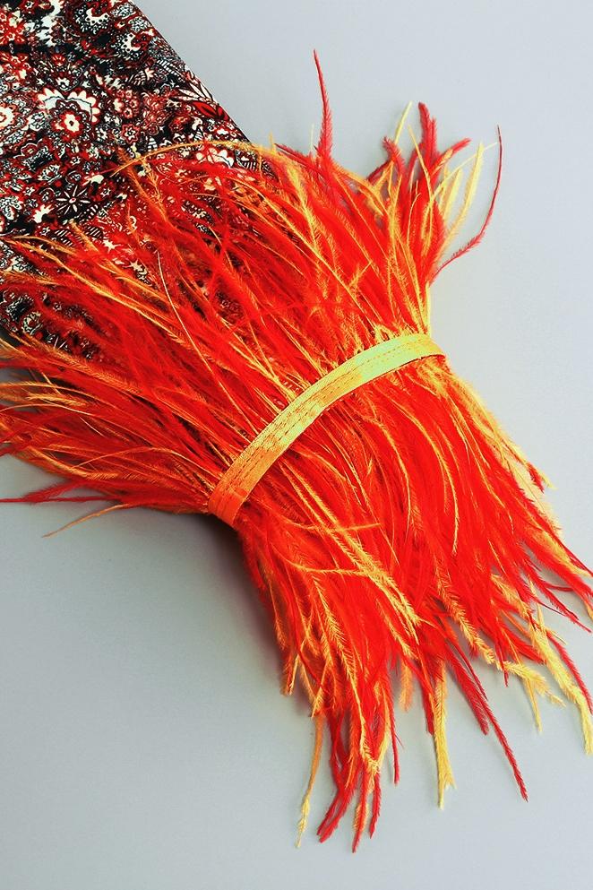 Carlin Baskılı Tüy Kuşaklı Mini Blazer Elbise