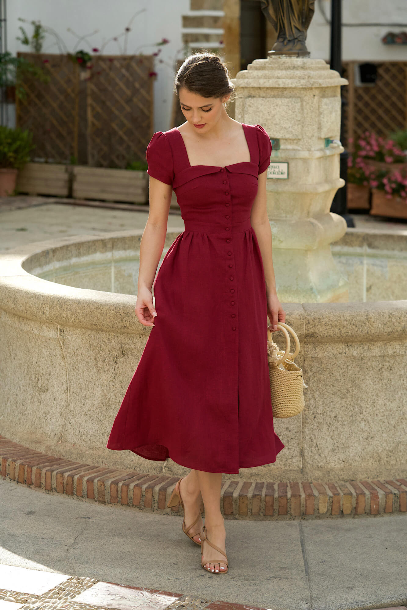 Estelle Keten Elbise