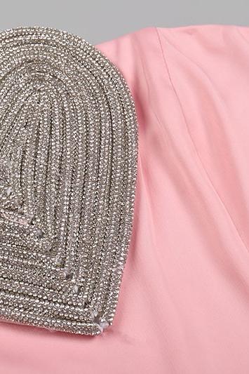 Claire Diamante Kalpli Straplez Uzun Elbise