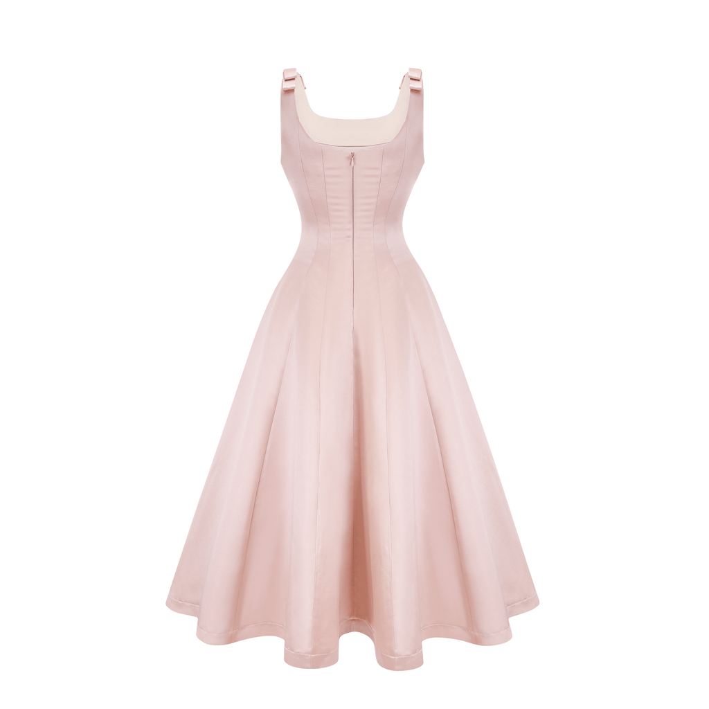Coralie pile midi elbise