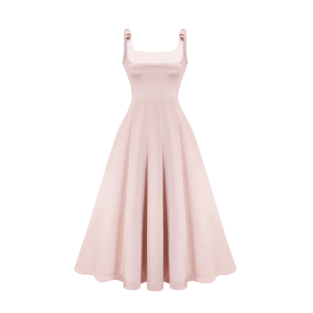 Coralie pile midi elbise