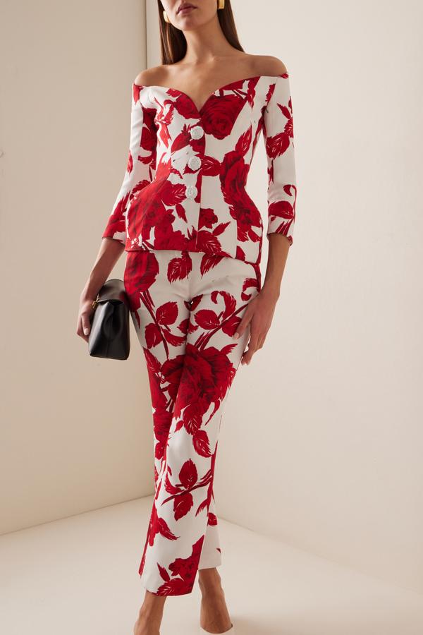 Cynthia Çiçek Baskılı Düşük Omuzlu Takım