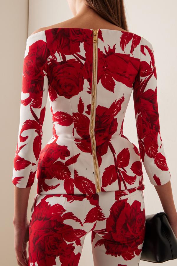 Cynthia Çiçek Baskılı Düşük Omuzlu Takım