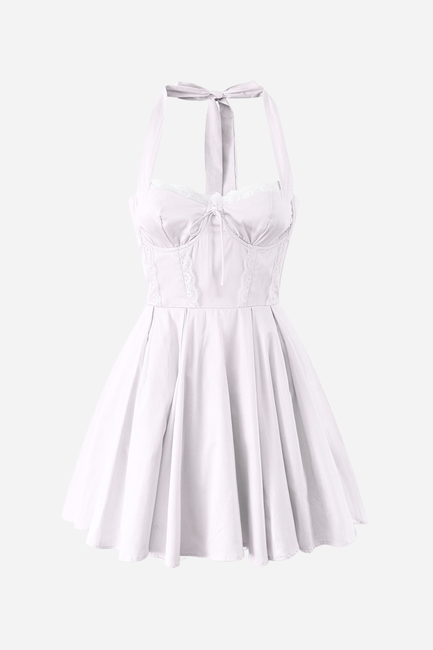 Esther Boyundan Bağlamalı Fırfır Etek Boyu Mini Elbise