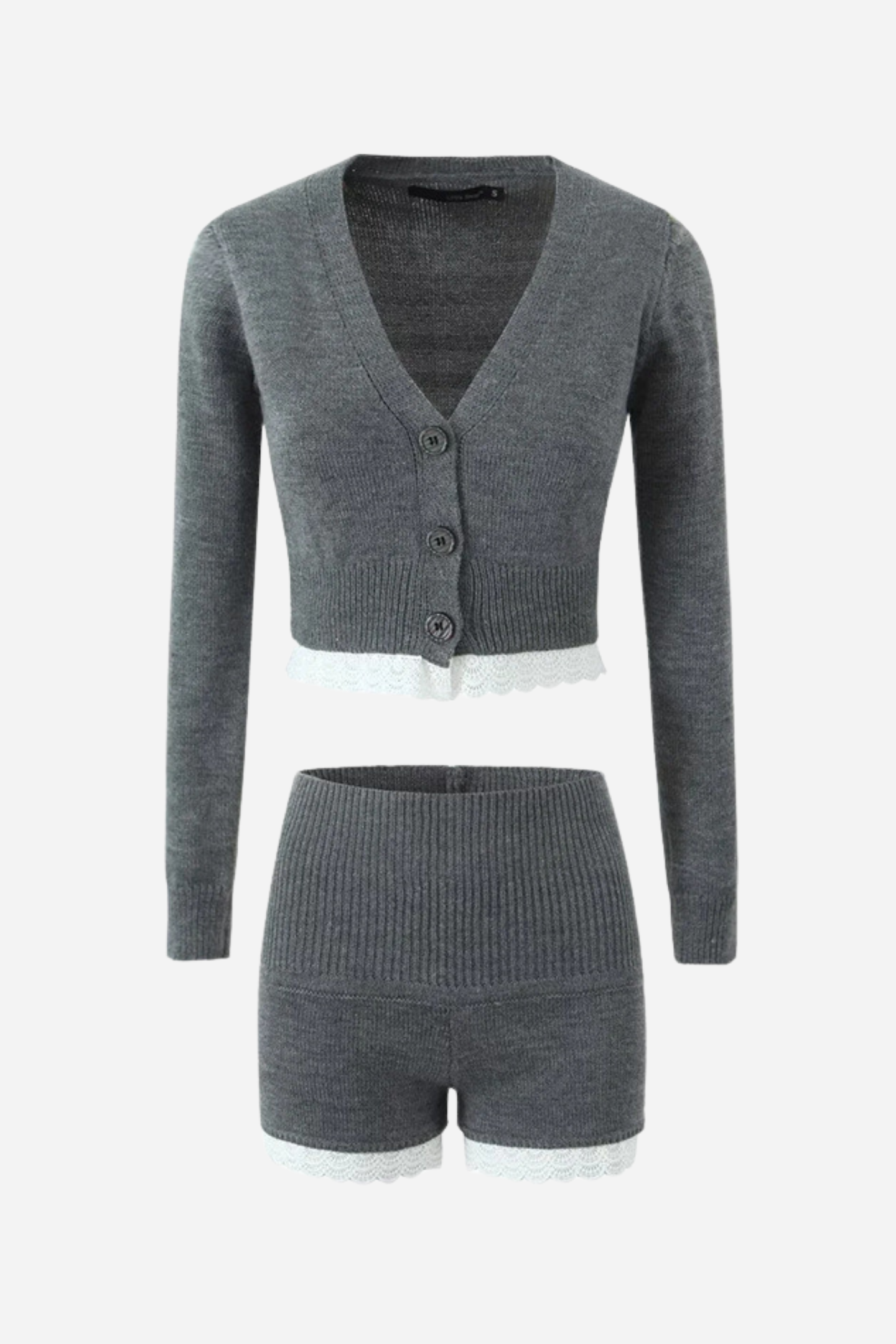 Susie Dantelli Örgü Hırka Ve Pantolon Takım