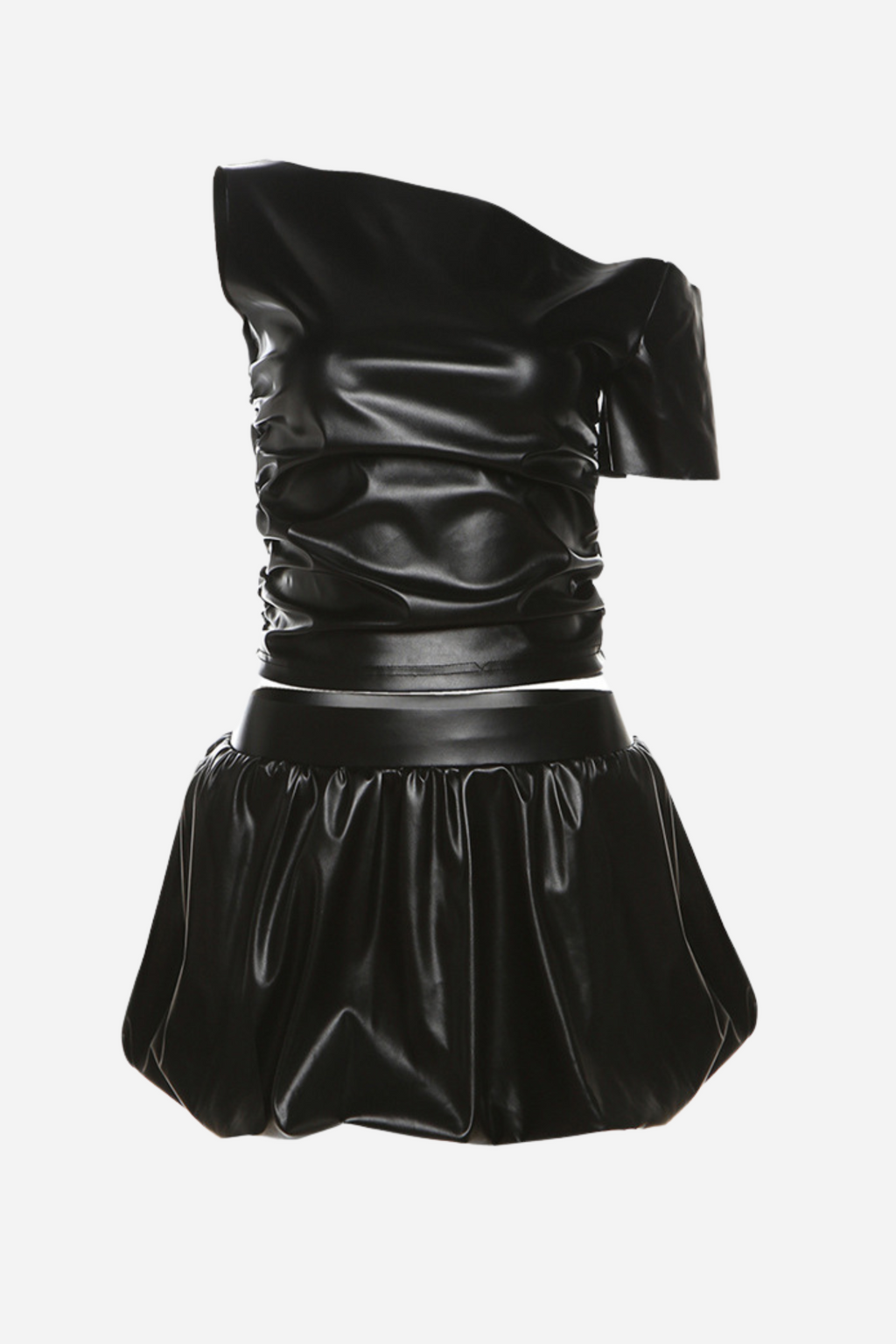 Tek Omuz Balonlu Etek Takım