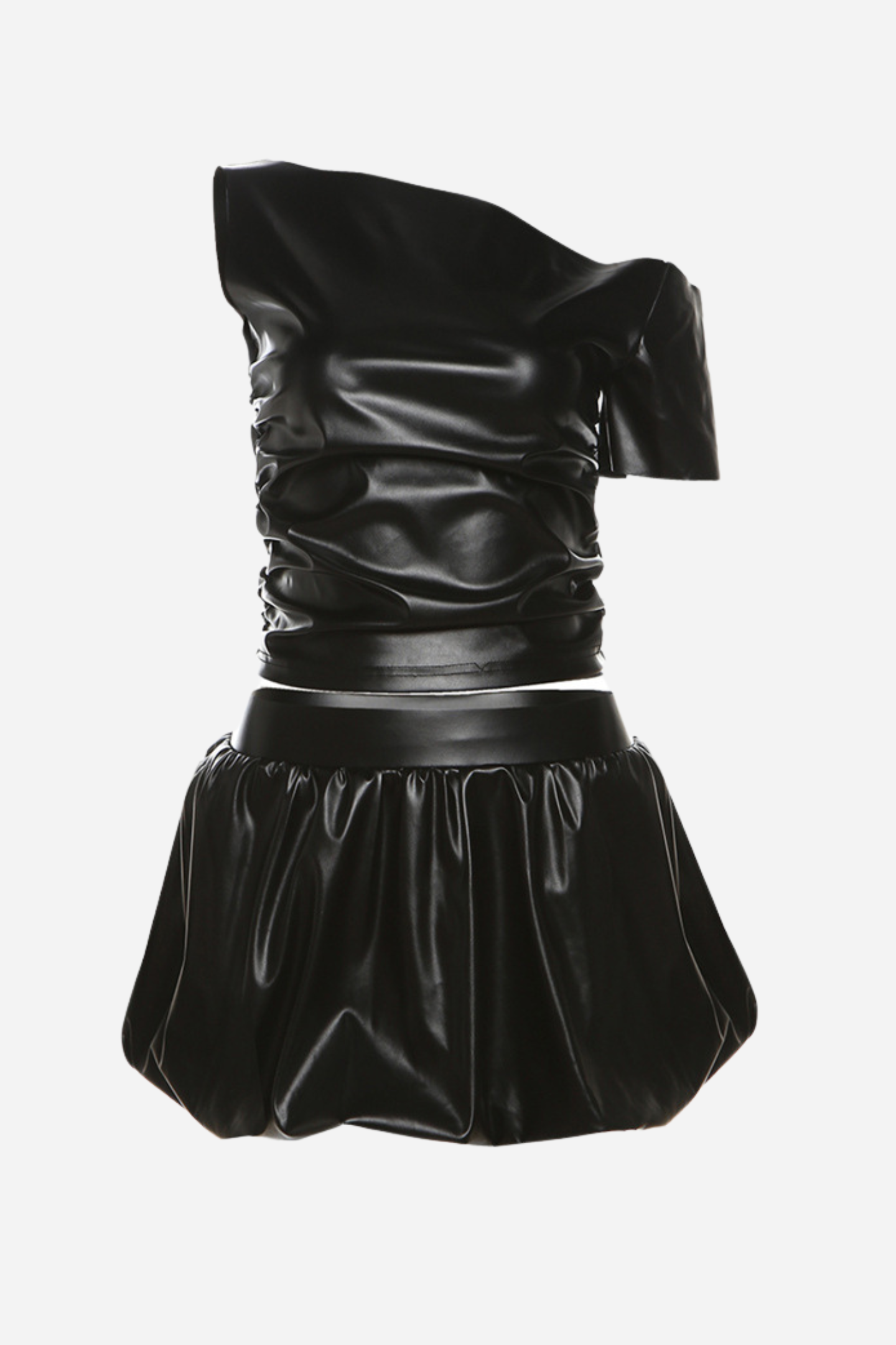 Tek Omuz Balonlu Etek Takım