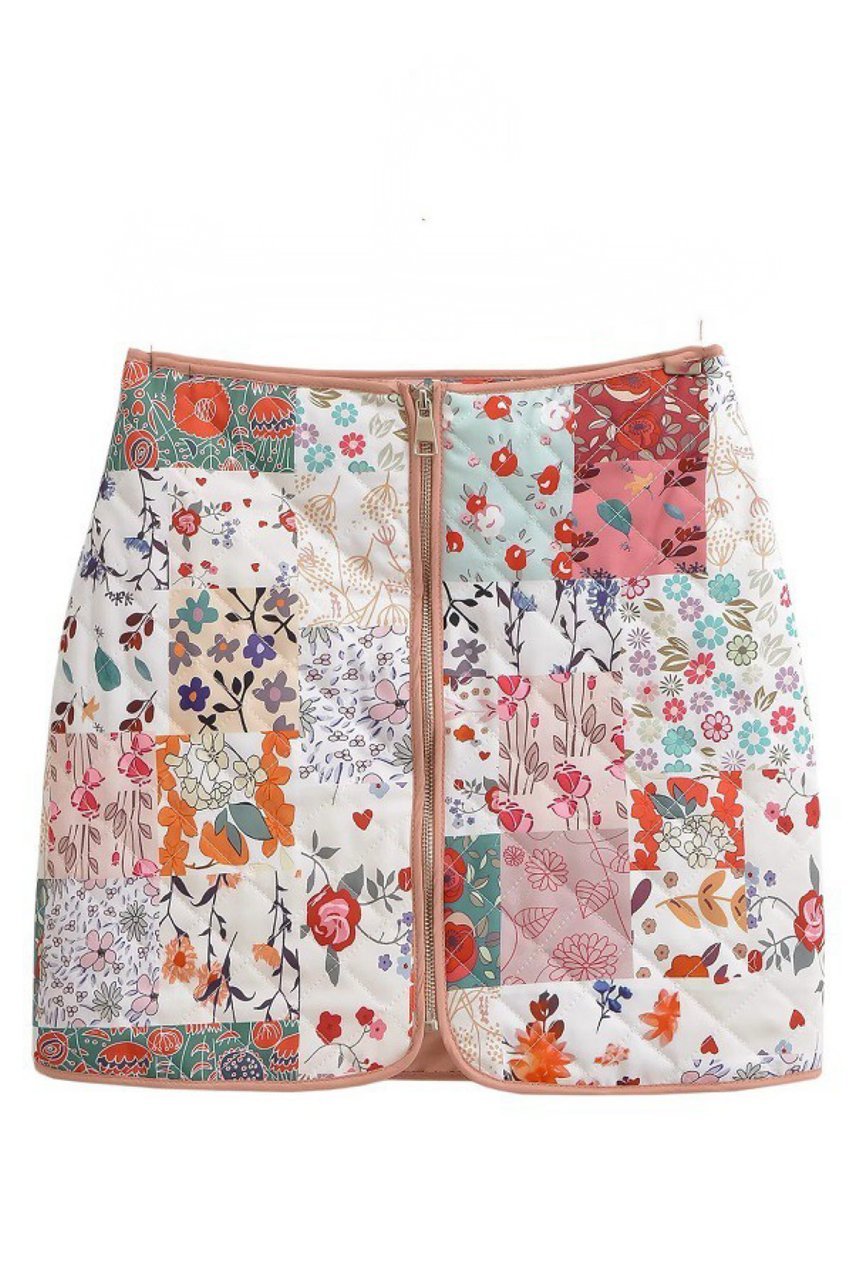 Dana Baskılı Kapitone Puf Takım