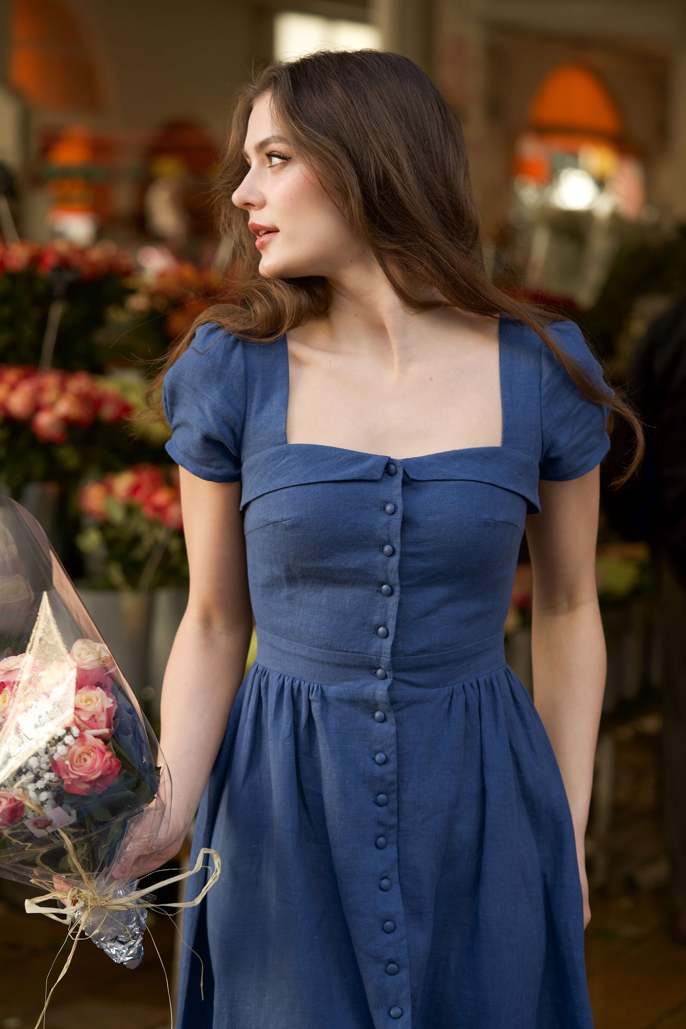 Estelle Keten Elbise