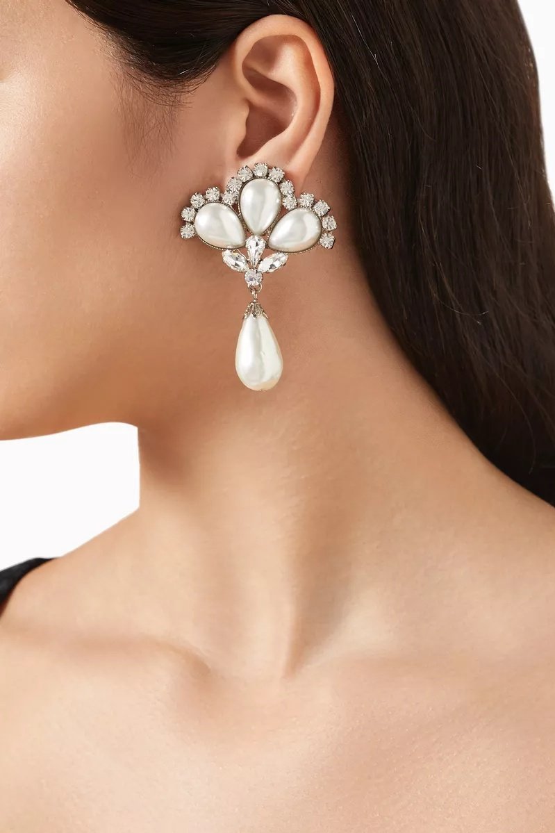 Debby İnci Diamante Damla Küpe