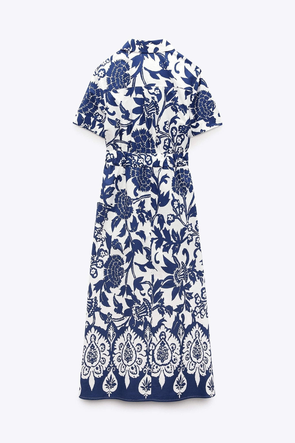 Deirdre Baskılı Kuşaklı Midi Gömlek Elbise