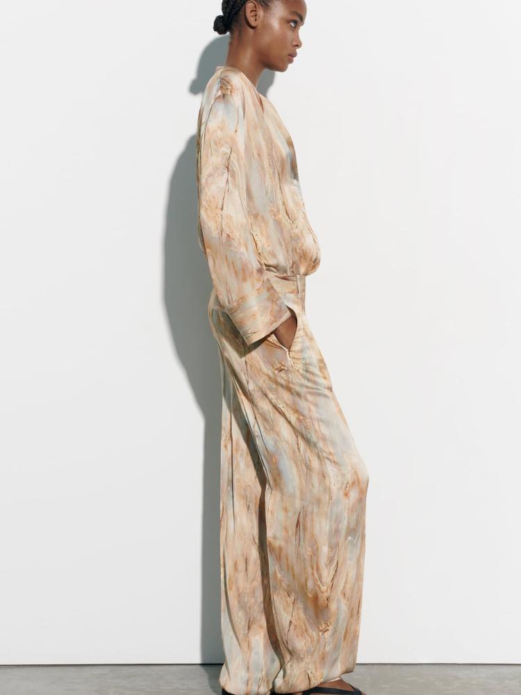 Delia Baskılı Düğmeli Takım