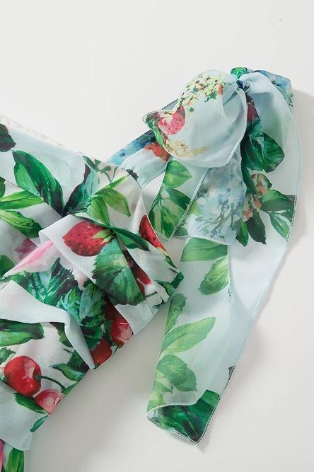 Dinah Baskılı Askılı Uzun Elbise