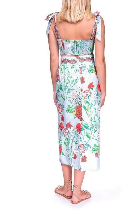 Eartha Baskılı Askılı Üçlü Yüzme Seti