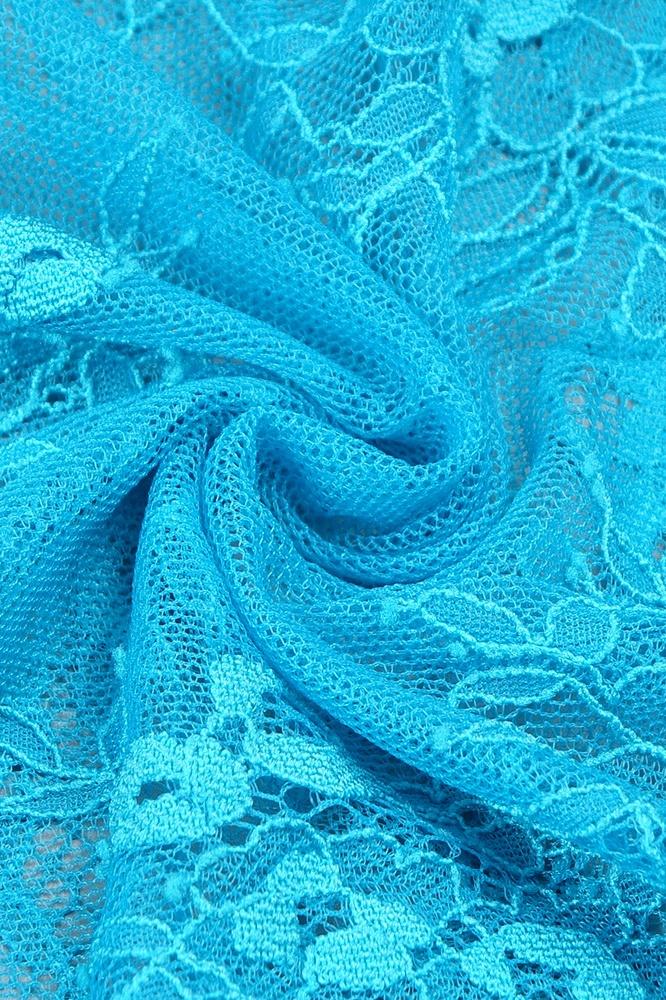 Elsa Boyundan Bağlamalı Transparan Maxi Elbise